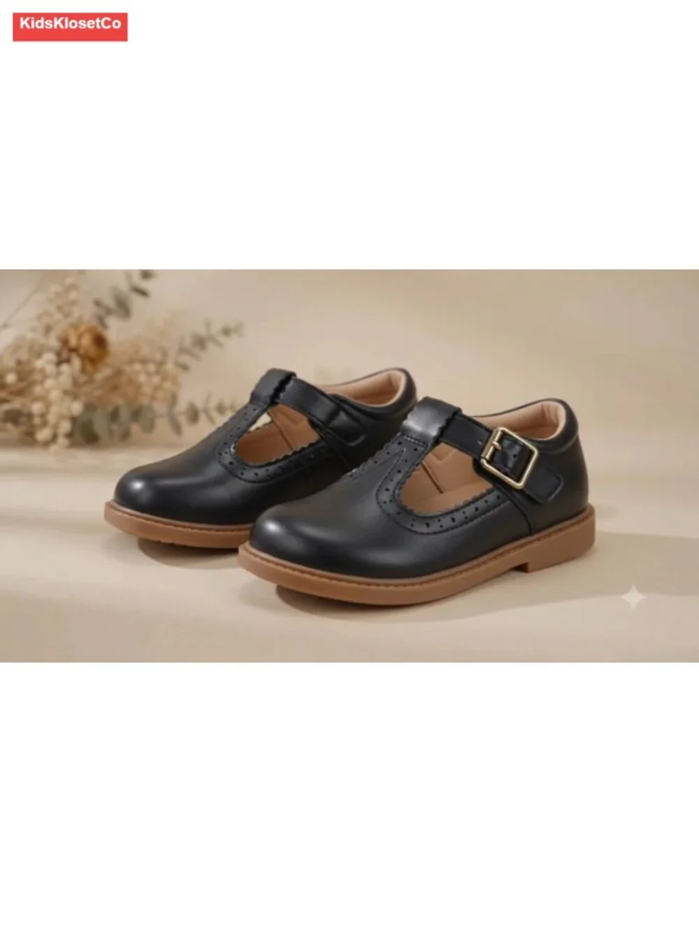 Toddler Mary Jane Flats with Buckle - Soft Comfortable Dress Shoes for School